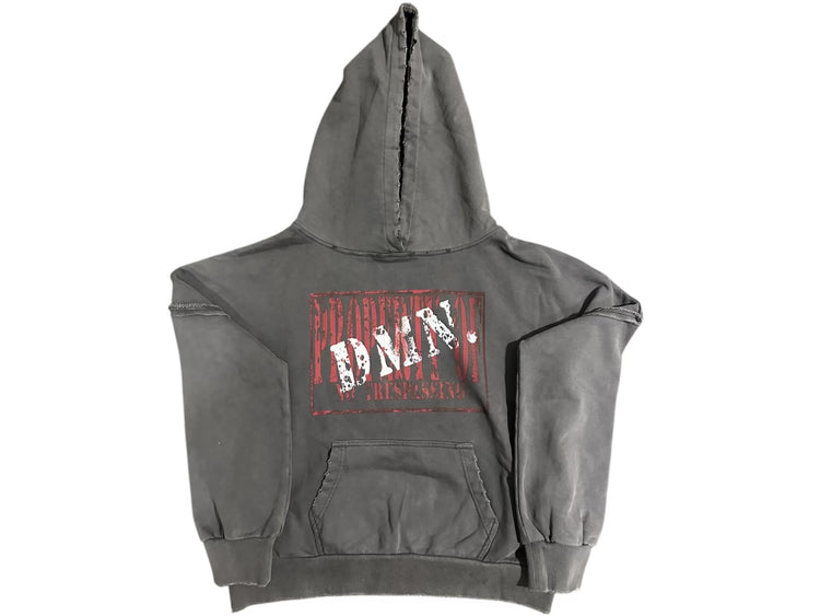 NO TRESSPASSING 'DMN' DISTRESSED HOODIE