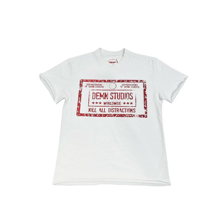 SHORT SLEEVE HAND DISTRESSED TSHIRT